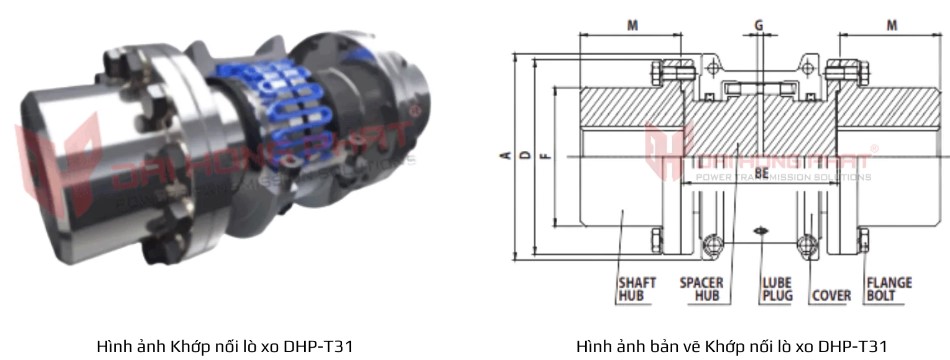 Khớp nối lưới lò xo DHP T31