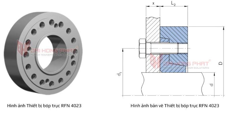 Bản vẽ kỹ thuật thiết bị bóp trục RfN 4023