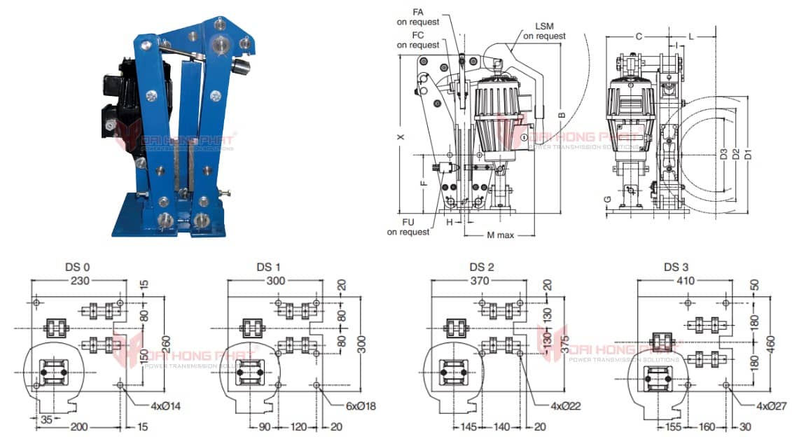 Bản vẽ kỹ thuật phanh đĩa thủy lực