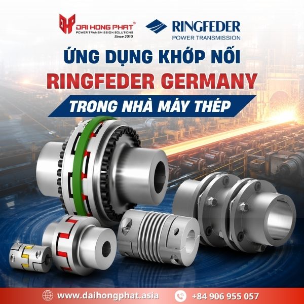 Khớp nối trục Ringfeder Germany ứng dụng trong nhà máy thép