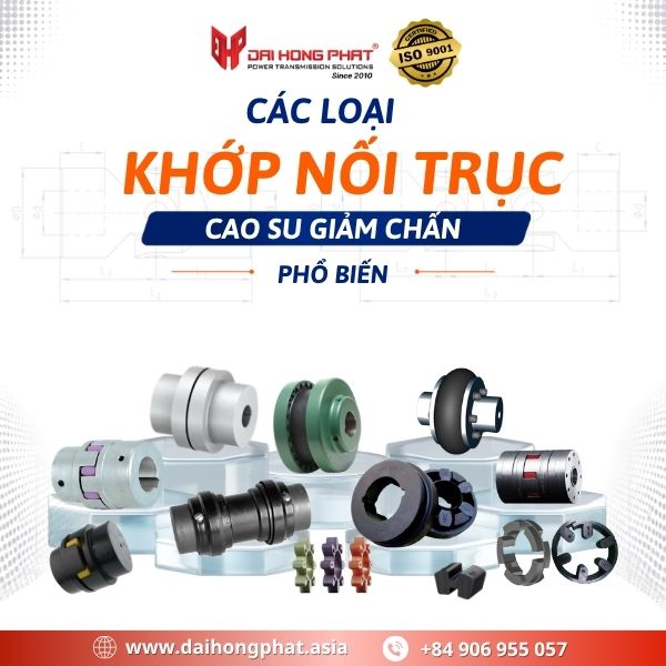 các loại khớp nối trục cao su phổ biến