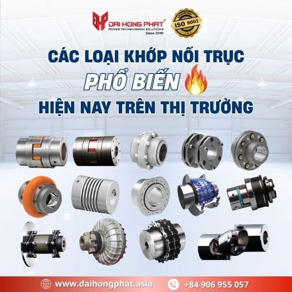 Các loại khớp nối trục phổ biến