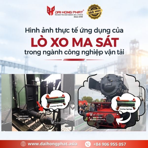 HÌNH ẢNH THỰC TẾ ỨNG DỤNG CỦA LÒ XO MA SÁT RINGFEDER TRONG NGÀNH CÔNG NGHIỆP VẬN TẢI