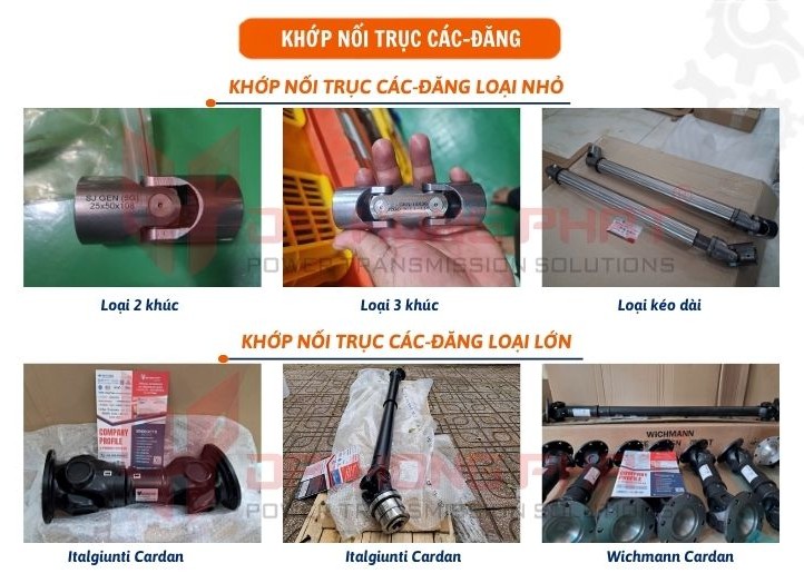 Phân các loại khớp nối trục, khớp nối trục các đăng do Đại Hồng Phát cung cấp
