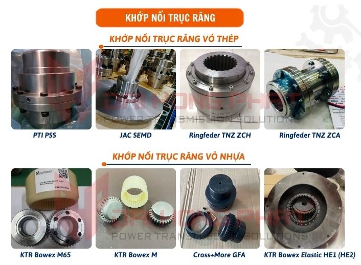 Phân các loại khớp nối trục, khớp nối trục răng do Đại Hồng Phát cung cấp