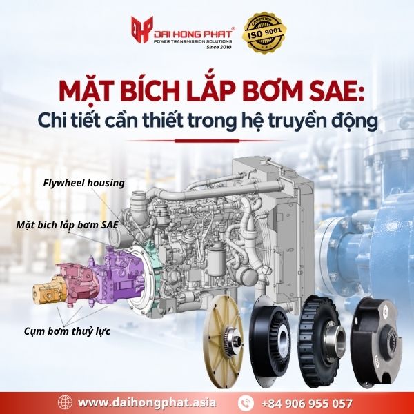 MẶT BÍCH LẮP BƠM SAE: Chi tiết cần thiết trong hệ truyền động