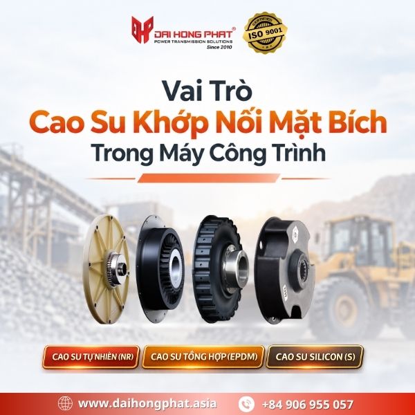 Vai Trò Cao Su Khớp Nối Mặt Bích Trong Máy Công Trình