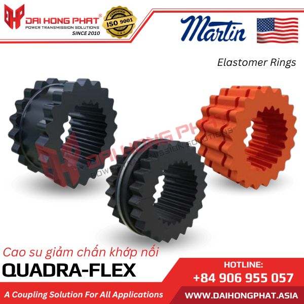 cao su giảm chấn khớp nối martin quadra-flex