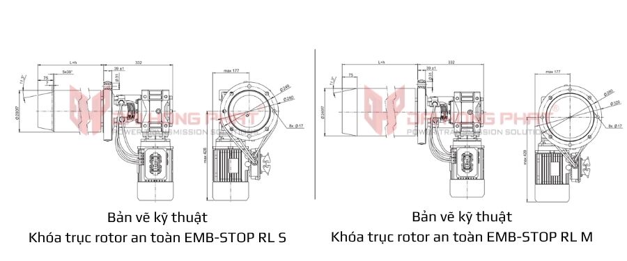 Bản vẽ kỹ thuật Khóa trục rotor an toàn EMB-STOP