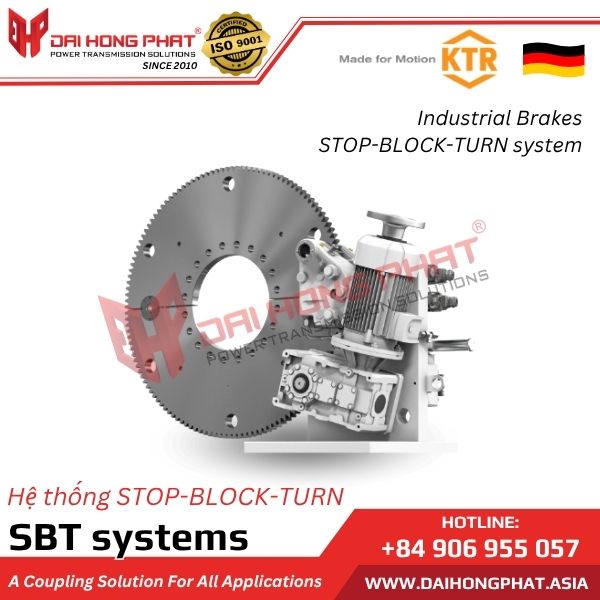 Hệ thống phanh – khóa – quay trục KTR SBT