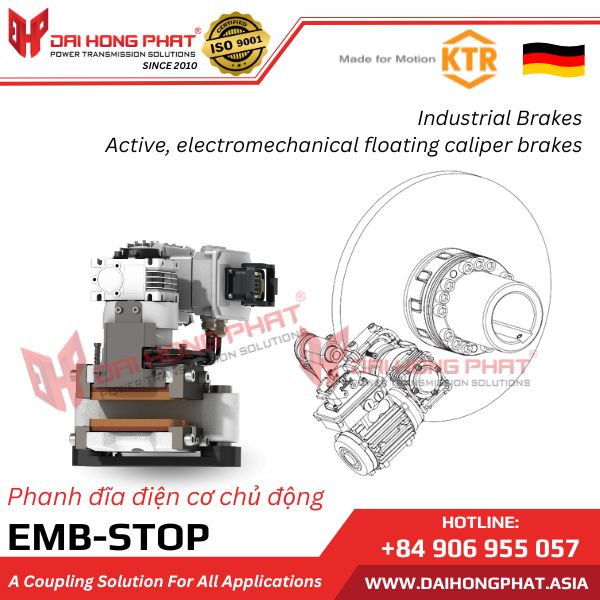 Phanh đĩa điện cơ chủ động EMB-STOP