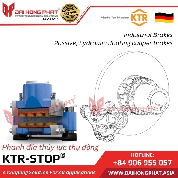 Phanh đĩa thủy lực thụ động KTR-STOP