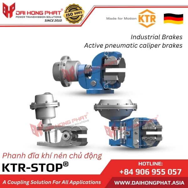 Phanh đĩa khí nén chủ động KTR-STOP