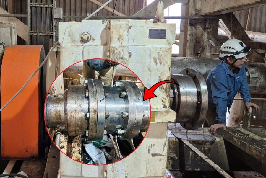 Lắp đặt cân chỉnh khớp nối răng cho nhà máy gỗ - Đại Hồng Phát