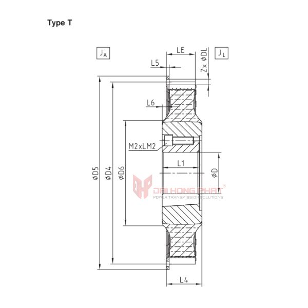 Cấu tạo Khớp nối trục KTR SINULASTIC® T